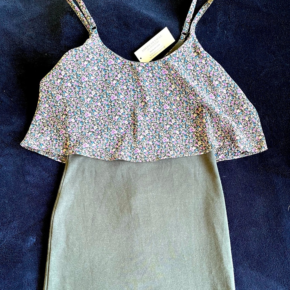 J. Crew Floral and Olive Green Women's Top